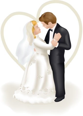 bride and groom clipart