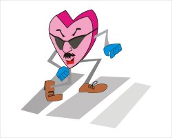 Pink Heart cartoon character clip art