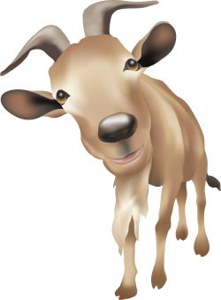 Brown Goat clip art