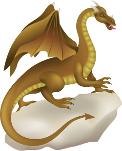 Brown Dragon clip art