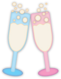 Champagne Glasses clip art
