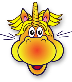 Excited Unicorn clip art