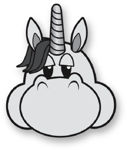 Gloomy Unicorn clip art