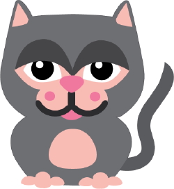 Gray Kitty Cat clip art