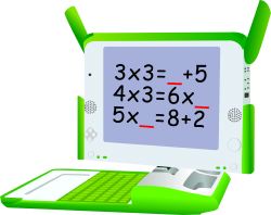 Green Laptop Computer clip art