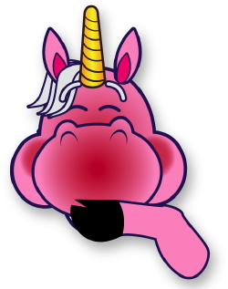 Shy Unicorn clip art