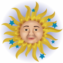 Sun And Stars clip art