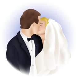 Wedding Kiss clip art