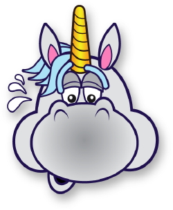 Worried Unicorn clip art