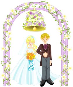 Bride and Groom clip art