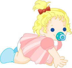 Crawling Baby clip art