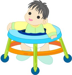 Baby with Walker clip art