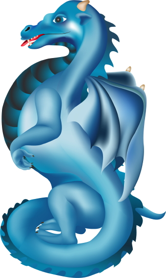 blue dragon clipart