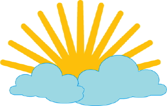 sun and clouds clip art