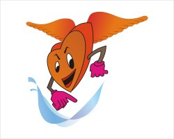 Orange Heart cartoon character clip art