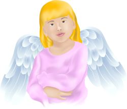 Angel with Crossed Arms clip art
