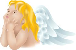 Thoughtful Angel clip art
