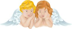 Two Angels clip art