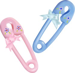 Baby Diaper Pin clip art