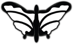 Black and White Butterfly clip art