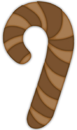 Chocolate Candy Cane clip art