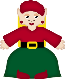 Christmas Elf Woman clip art