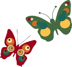 Colorful Butterflies clip art