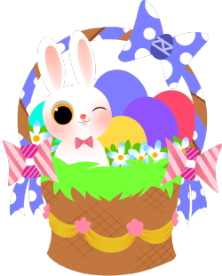 Colorful Easter Basket clip art