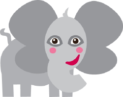 Cute Elephant clip art