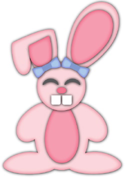 Pink Easter Bunny clip art