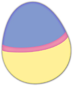 Striped Easter Egg clip art