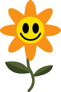 Happy Flower clip art