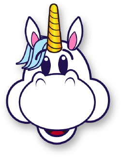 Happy Unicorn clip art