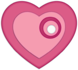 Heart With Circles clip art