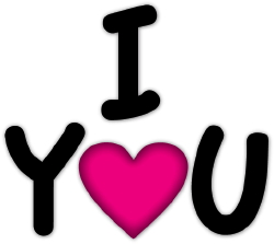 I Love You With Heart clip art