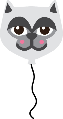 Kitty Balloon clip art
