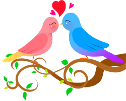 Lovebirds clip art