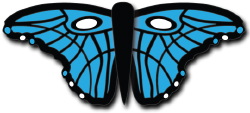 Morpho Butterfly clip art