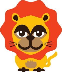 Orange Lion clip art