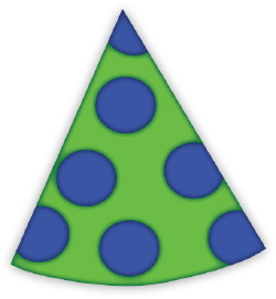 Party Hat With Polka Dots clip art