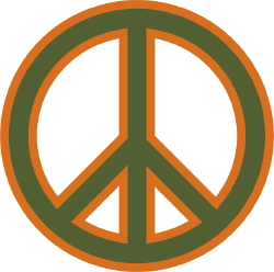 Peace and Love Sign clip art
