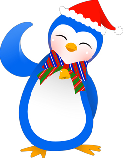 Penguin with Hat clip art