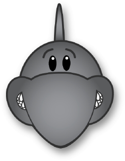 Smiling Shark clip art