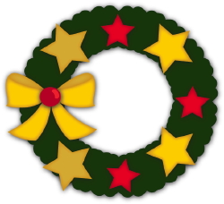 Star Christmas Wreath clip art