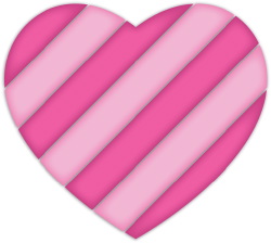 Striped Heart clip art