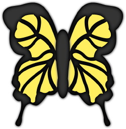 Wild Yellow Butterfly clip art