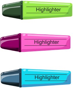 Highlighters clip art